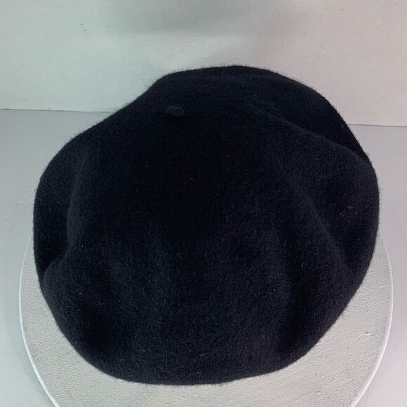 V. Fraas Black Wool Beret Accessory Women Hats Fits Most Rn 66349 Academia - Picture 5 of 8